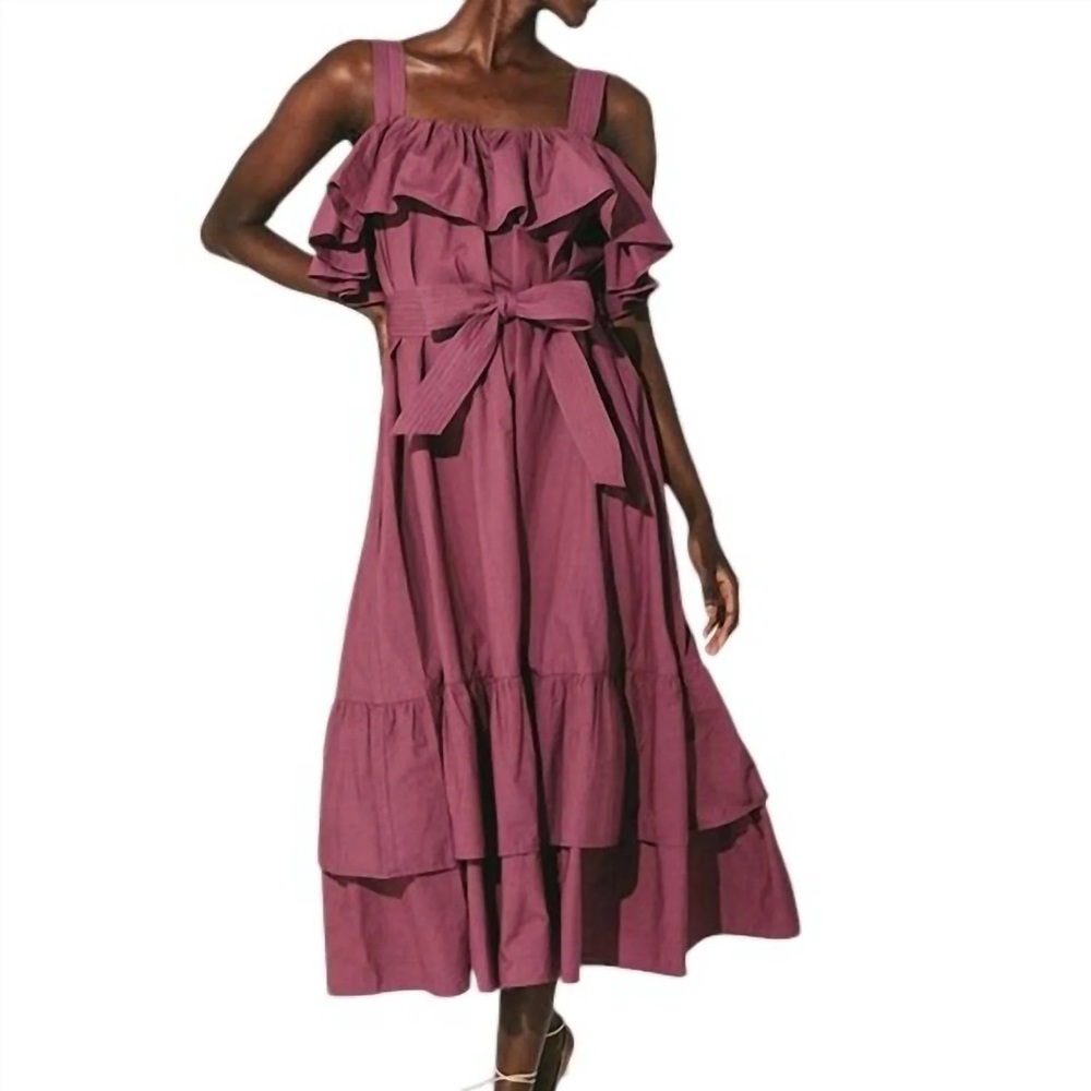 Cleobella Marianne Midi Dress in Plum